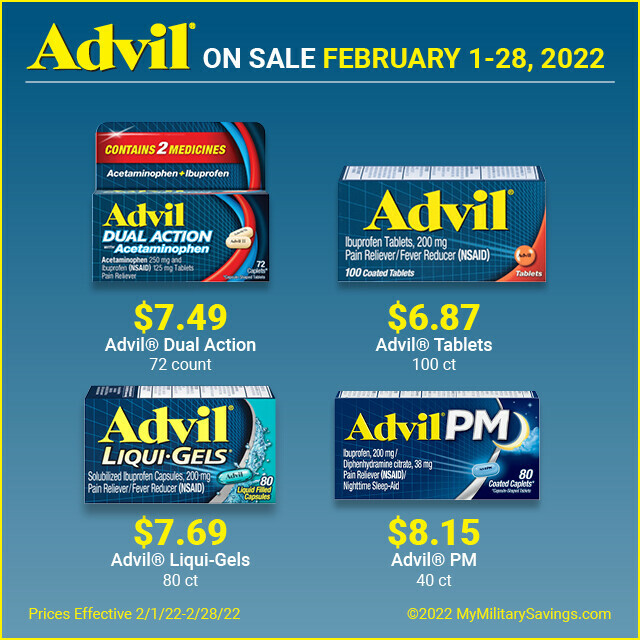 Advil Commissary Savings